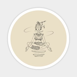 Yogi in lotus position #yoga #minimalism Magnet